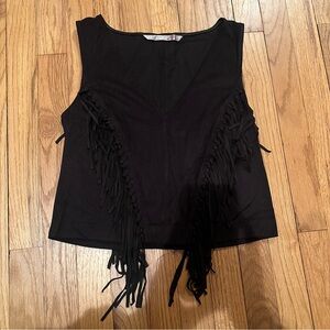Zara fringe tank top
